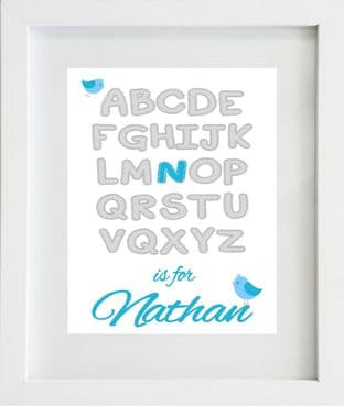 Personalised Alphabet Boys Name Print