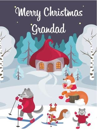 Personalised Animal Family Christmas Card