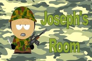 Personalised Army Soldier Door Plaque