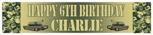 Personalised Army Theme Banner