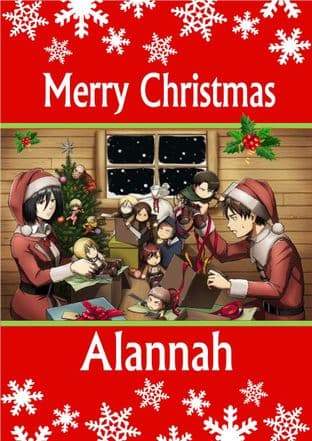Personalised Attack on Titan Christmas Card