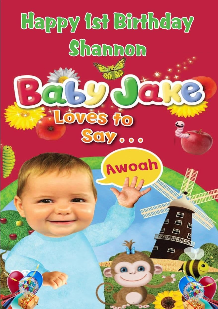 Personalised Baby Jake Birthday Card