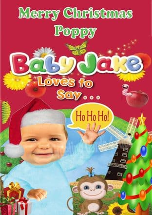 Personalised Baby Jake Christmas Card