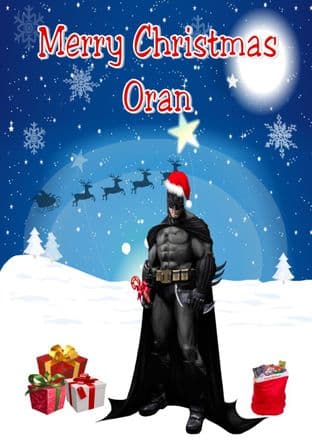 Personalised Batman Christmas Card
