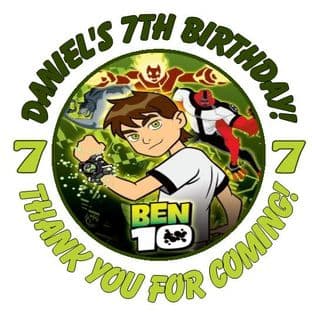 Personalised Ben 10 Party Stickers