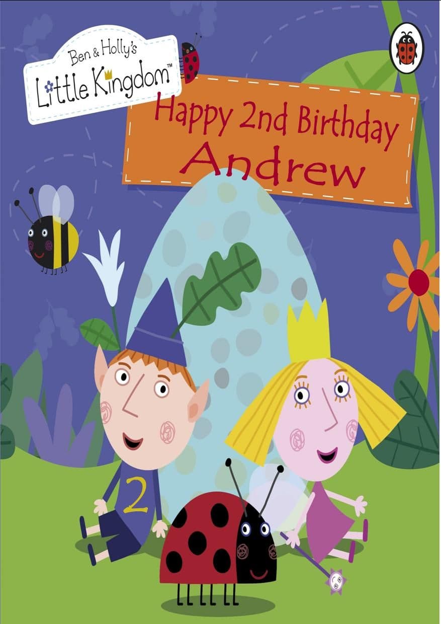 Personalised Ben And Holly S Little Kingdom Birthday Card personalised-ben-and-holly-s-little-kingdom-birthday-card