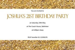 Personalised Birthday Invitation Design 11
