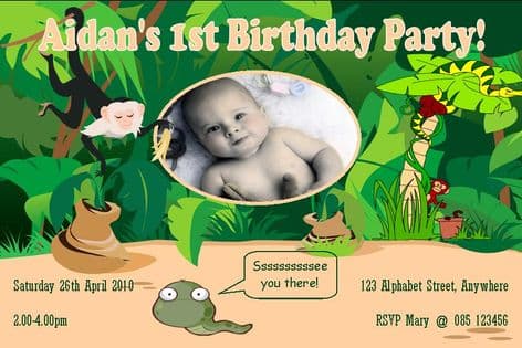Personalised Birthday Photo Invitations - Boy Design 7