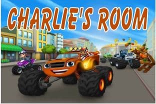 Personalised Blaze & The Monster Machines Door Plaque