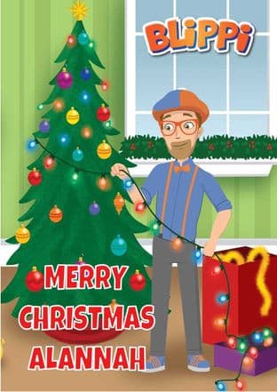 Personalised Blippi Christmas Card