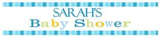Personalised Blue Baby Shower Banner Design 3