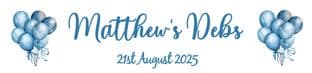 Personalised Blue Balloons Debs Banner