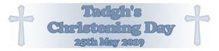 Personalised Blue Cross Christening Banner