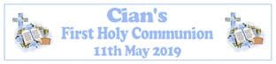 Personalised Blue Cross Communion Banner
