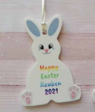 Personalised Blue Easter Bunny