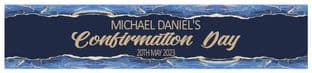 Personalised Blue & Gold Confirmation Banner