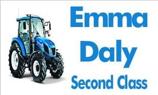 Personalised Blue New Holland Tractor School Book Stickers