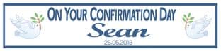 Personalised Blue Peace Dove Banner