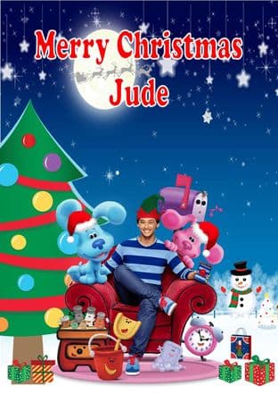 Personalised Blues Clues Christmas Card
