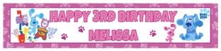 Personalised Blues Clues Pink Banner