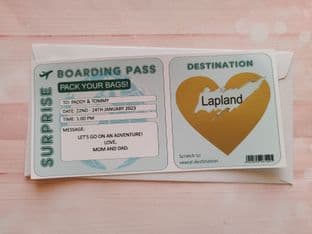 Personalised Boarding Pass Holiday Reveal Scratch Card