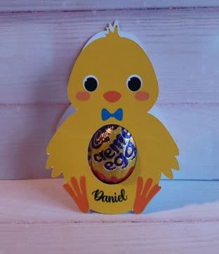 Personalised Boy Chick Easter Creme Egg Holder