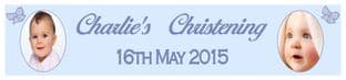 Personalised Boy Christening Banner Design 1