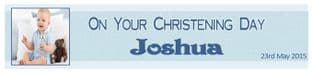 Personalised Boy Christening Banner Design 2