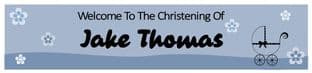 Personalised Boy Christening Banner Design 4