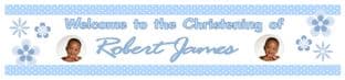 Personalised Boy Christening Banner Design 5