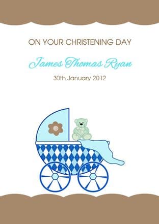 Personalised Boy Christening Card Design 5