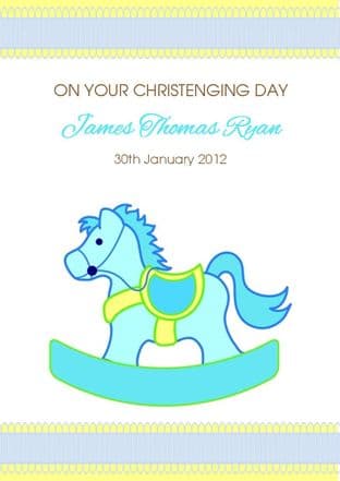 Personalised Boy Christening Card Design 6