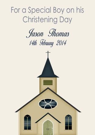 Personalised Boy Christening Card Design 7