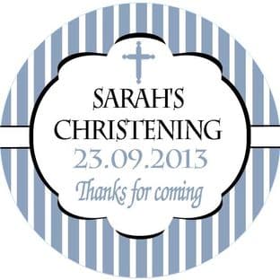 Personalised Boy Christening Sticker Design 3