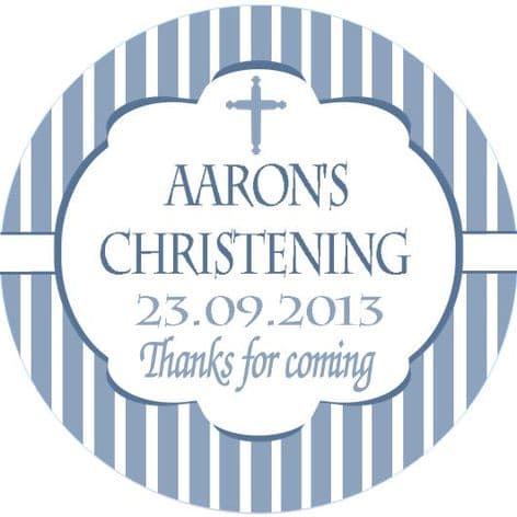 Personalised Boy Christening Sticker Design 6