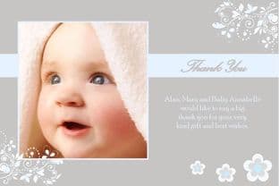 Personalised Boy Christening Thank You Cards Design 5