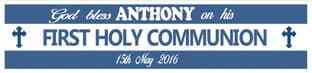 Personalised Boy First Communion Banner Design 1