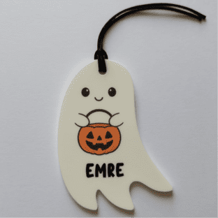 Personalised Boy Ghost Hanging Ornament