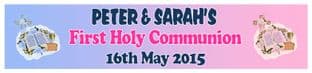 Personalised Boy & Girl First Communion Banner Design 1