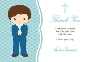 Personalised Boy Thank You Cards Design 2