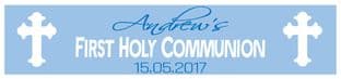 Personalised Boy White Cross Communion Banner