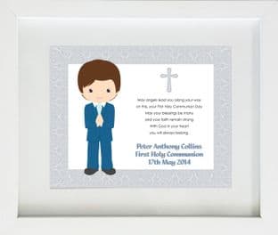Personalised Boys First Holy Communion Print