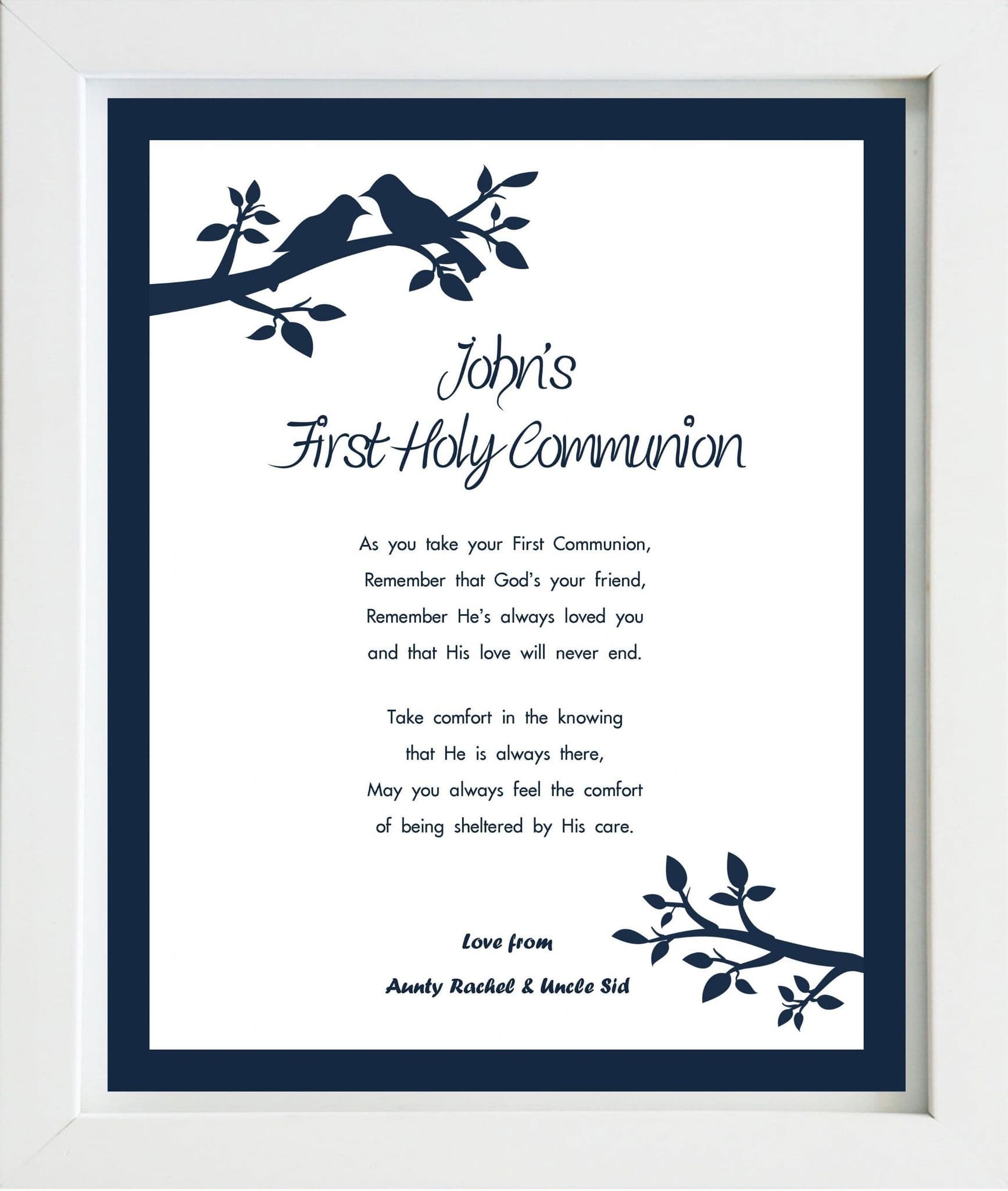 First Communion Bible For Boy Personalised Boys First Holy