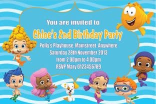 Personalised Bubble Guppies Invitations