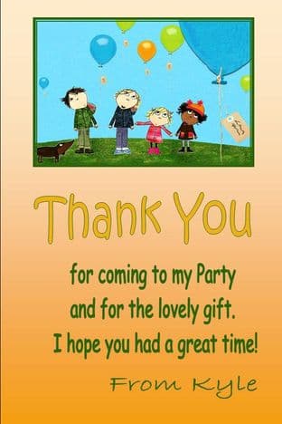 Personalised Charlie & Lola Thank You Cards