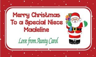 Personalised Christmas Chocolate Bar Wrapper Design 1