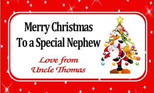 Personalised Christmas Chocolate Bar Wrapper Design