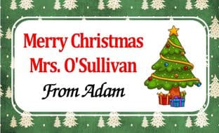 Personalised Christmas Chocolate Bar Wrapper Design 5