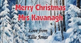 Personalised Christmas Chocolate Bar Wrapper Snowy Forest