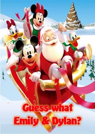 Personalised Christmas Gift Disneyland Holiday Reveal Card